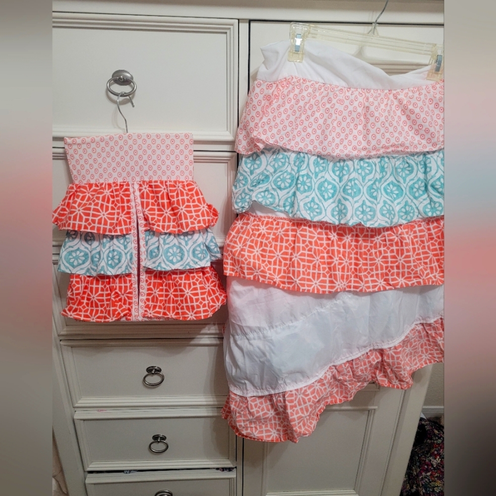 Levtex Baby Fiona Crib Skirt and Diaper Holder‎
